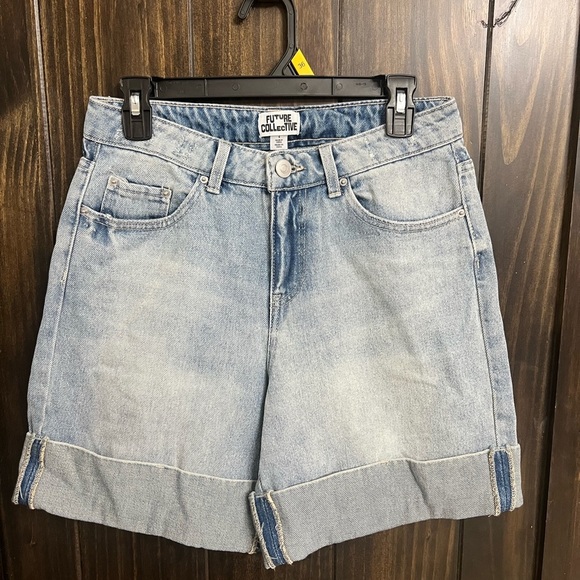 Casual Light Blue Jean Shorts for Women - Picture 3 of 5